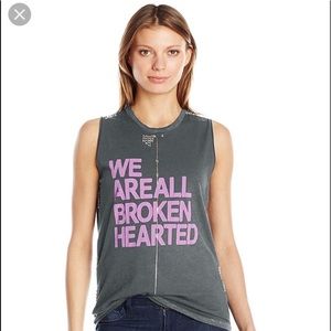 NWOT Freecity we are all broken hearted tank top